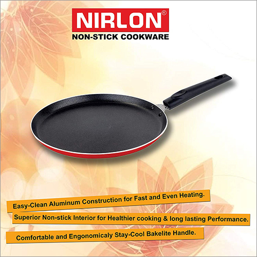 Nirlon Flat Non Stick Dosa Chapati Tawa - Aluminium, 24 Cm Multicolour, 0.82 Kg, 3 Mm Thickness, Dishwasher-safe, 1-year Warranty