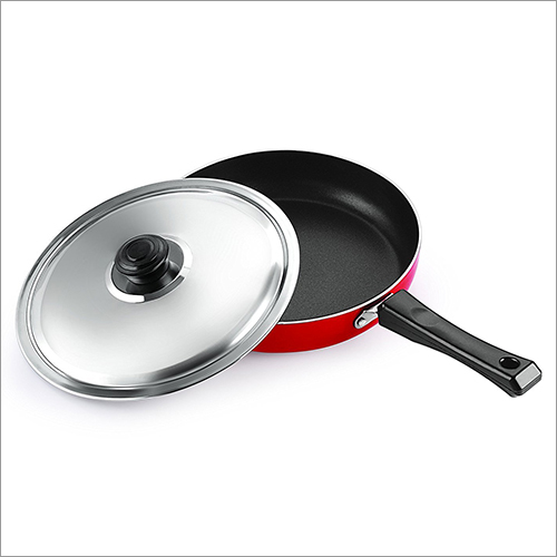 Nirlon Fry Pan With Stainless Steel Lid - Aluminium Alloy, 26 x 26 x 5.8 cm, Multi Color | 3 Layer Nonstick Coating, Elegant Design, 2 L Capacity