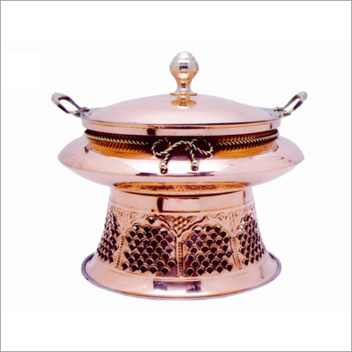 Copper Chafing Dish - Premium Quality Copper, Elegant Design with Lid and Knob Handles | In-Built Temperature Control System for Perfect Food Serving
