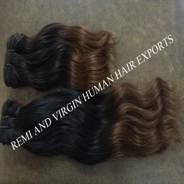 Natural Ombre Hair With Red Color