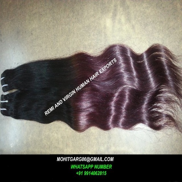 Natural Ombre Hair With Red Color