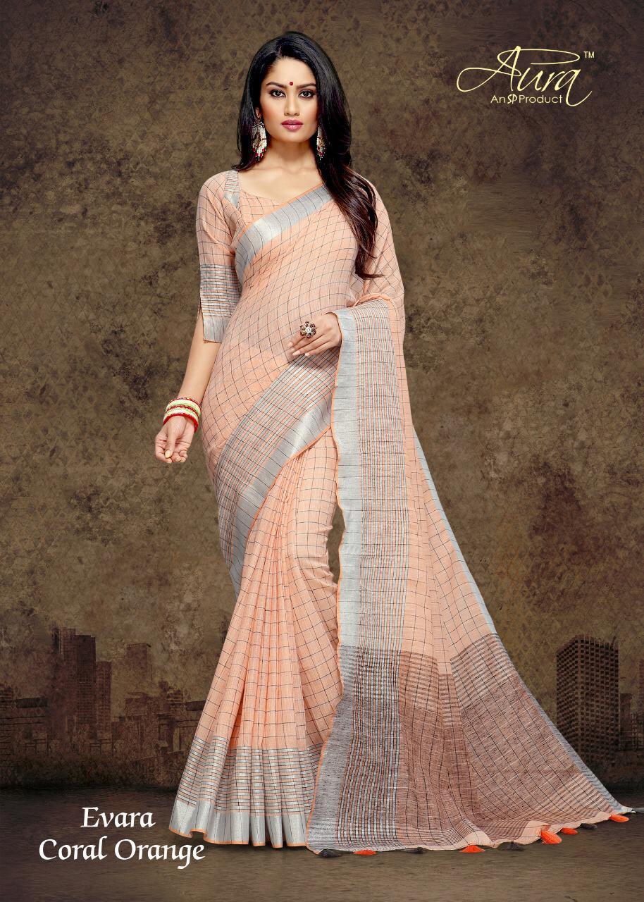 Multi Fancy Linen Saree