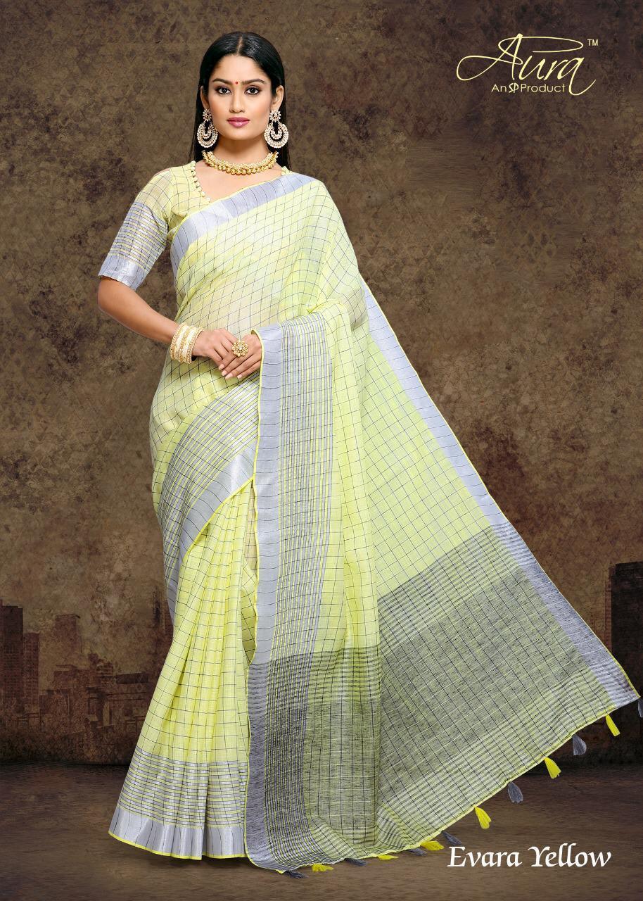 Multi Fancy Linen Saree