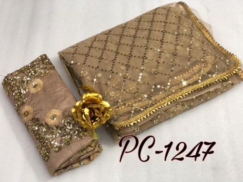 मल्टी सॉफ्ट नेट फैशन डिज़ाइनर पार्टीवियर साड़ियां