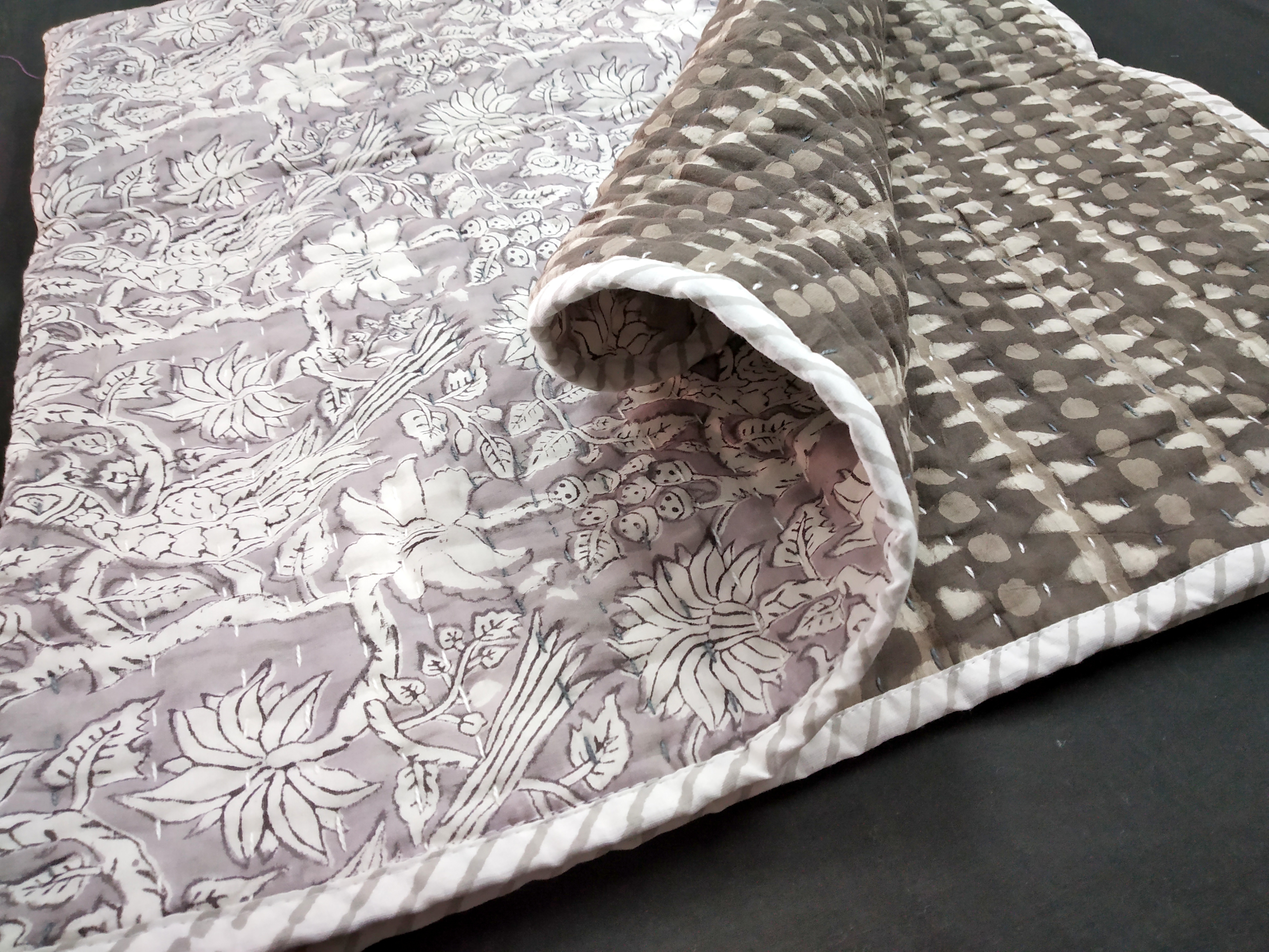 100% Cotton Baby Kantha Quilt
