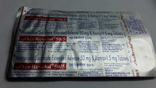 मेटोप्रोलोल सक्सेनेट एक्सटेंड रिलीज 50 मिलीग्राम रामिप्रिल 5 मिलीग्राम टैबलेट सामान्य दवाएं