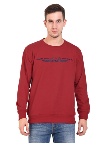 Mens Sweat Shirt (Red) Age Group: Adults