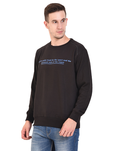 Mens Sweat Shirt (Black) Age Group: Adults