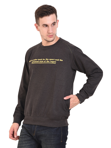Polyester Mens Sweat Shirt (Anthra)