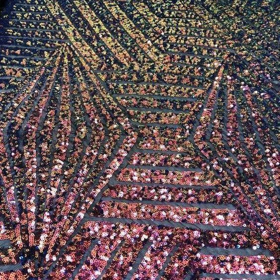 Custom Embroidery Sequin Fabric