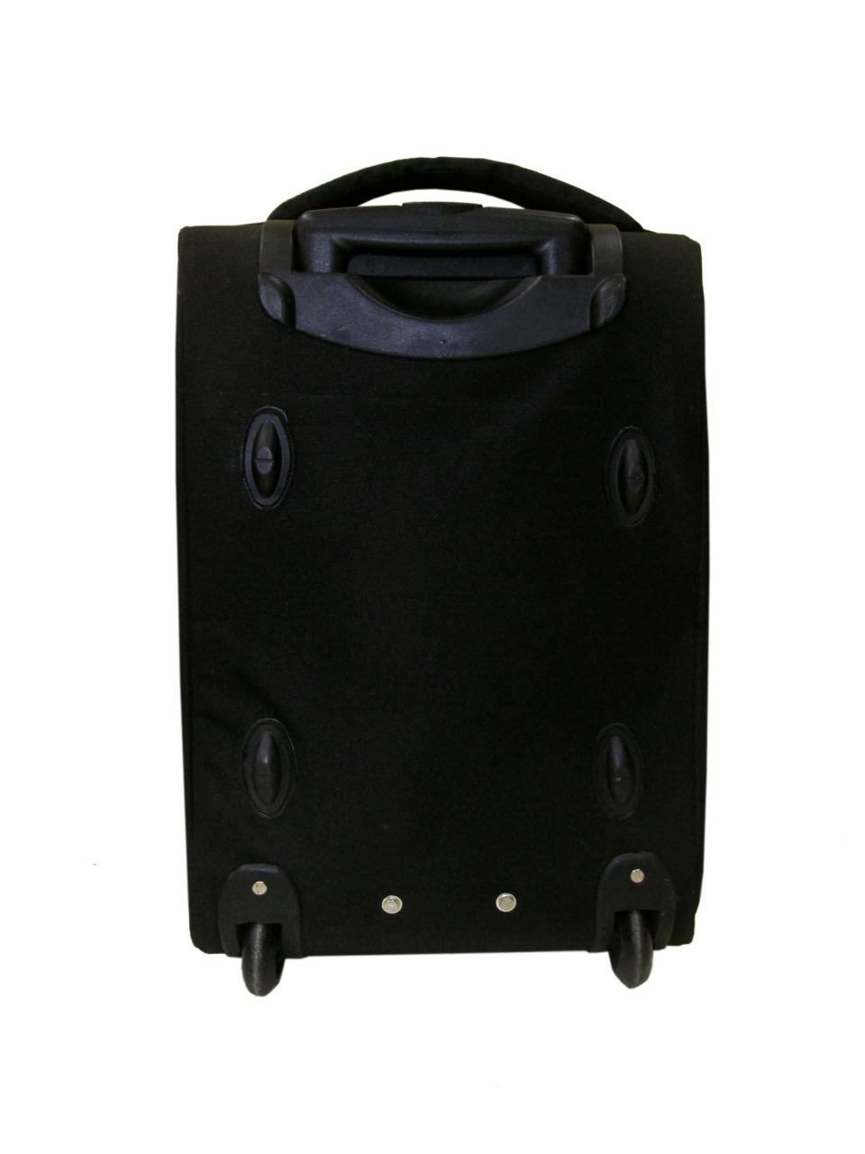 Black Trolley Bag - Polyester, 22x14x8 Inches, Black | 40l Capacity, Lightweight, 4 Spinner Wheels, Telescopic Handle