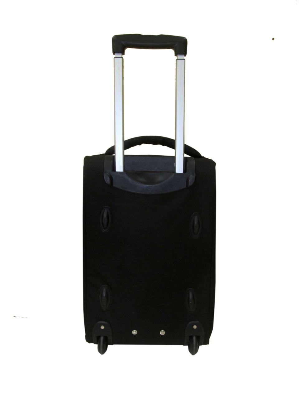 Black Trolley Bag - Polyester, 22x14x8 Inches, Black | 40l Capacity, Lightweight, 4 Spinner Wheels, Telescopic Handle