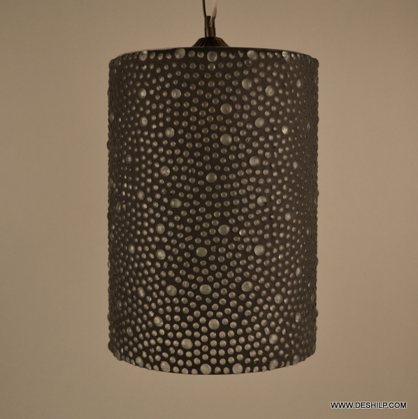 Black And Silver Mosaic Handmade Pendant Hanging Lamp Vintage Antique Mosaic Hanging Lamps Pendant