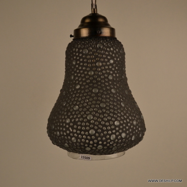 Black And Silver Mosaic Hand Made Hanging Lantern Mosaic Lamp