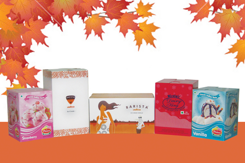 आइस क्रीम भरने के लिए उपयुक्त कार्टन और बॉक्स