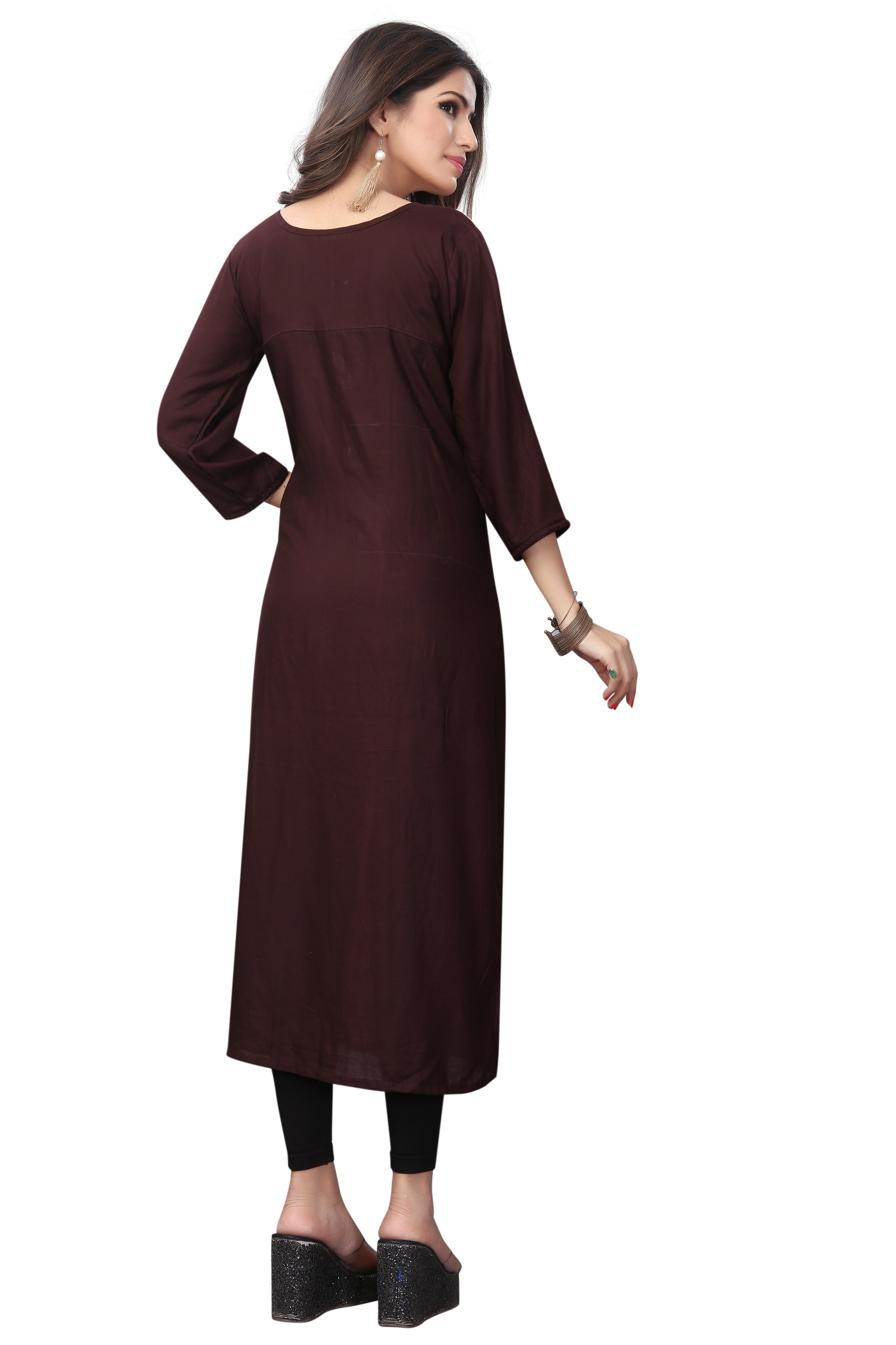 Designer Rayon Kurti Bust Size: 36 To 44 Up Inch (In)
