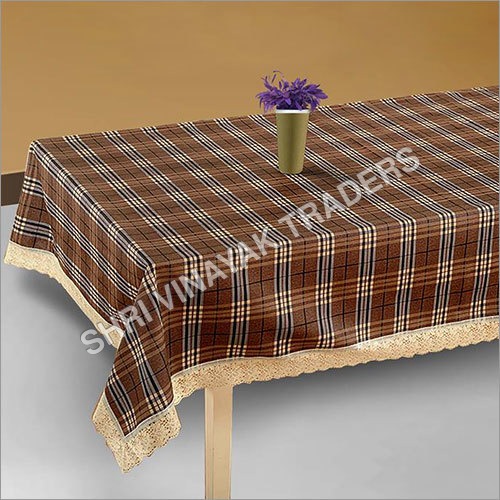 Brown Embroidered Table Cover