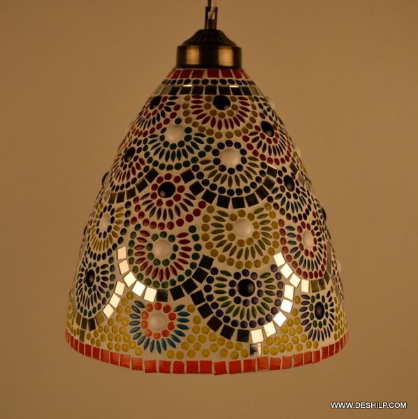 Multicolor Mosaic Hanging Lamps Hanging Hanging