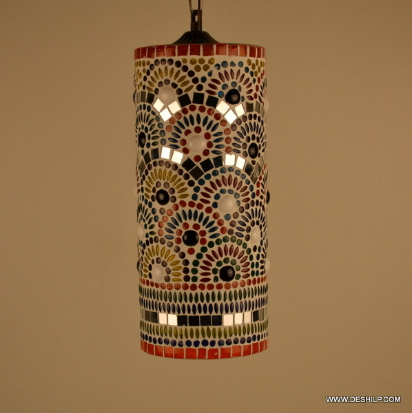 Multicolor Hanging Lantern Mosaic Hanging Lamp Chandelier Mosaic Moroccan