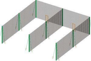 Cricket Nylon Net - High Quality All Nylon, 40 Mm Square Mesh Size, Green Color | Durable & Weatherproof, Uv Protection, Full Back Coverage For Safety