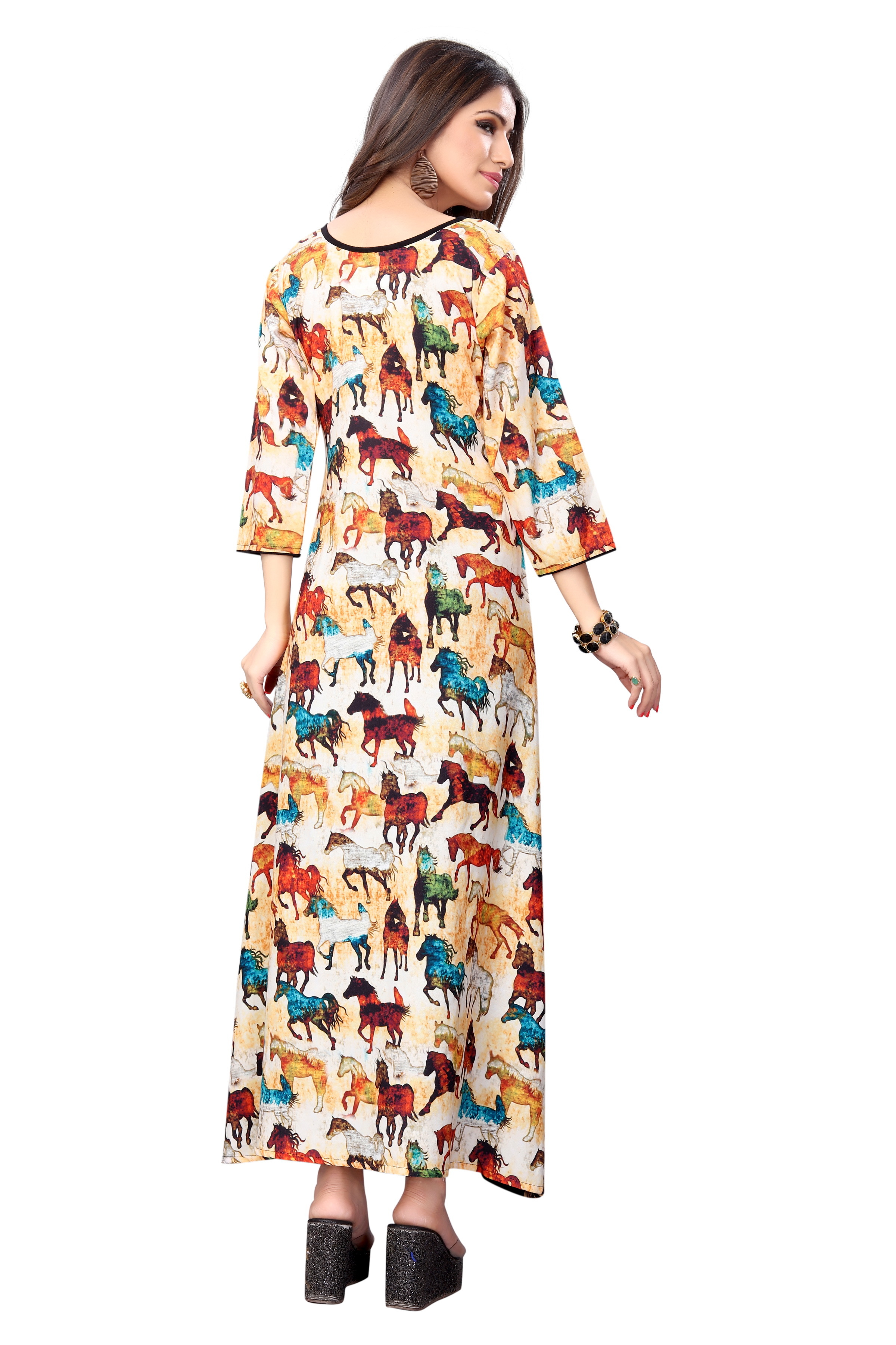 Reyon Kurta - 3-4th Sleeve, Length 40-49 Inches | Stylish Navy Blue Designer Piece For Events