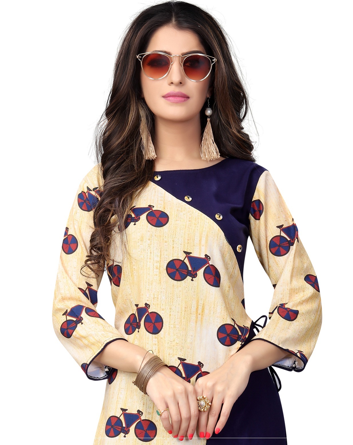 Designer Reyon Kurti Bust Size: 36 To 44 Up Inch (In)