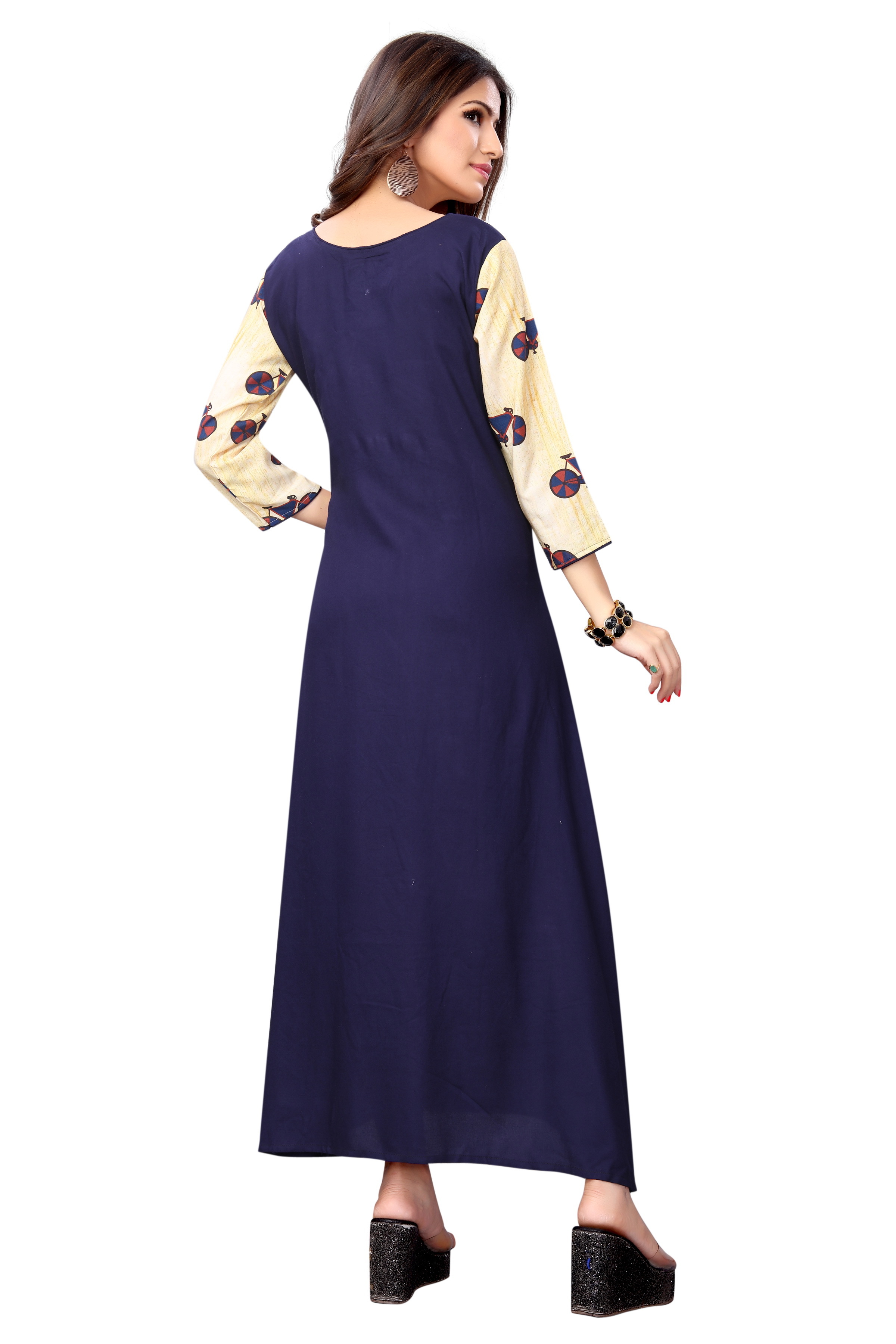 Designer Reyon Kurti Bust Size: 36 To 44 Up Inch (In)