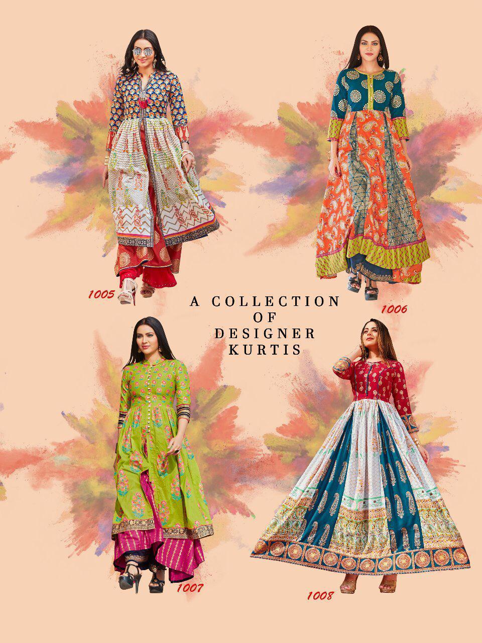Rayon Heavy Designer Reyon & Cotton Ordinaray Print Kurtis