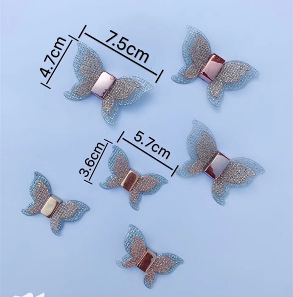 Golden Butterfly Shoe Clips