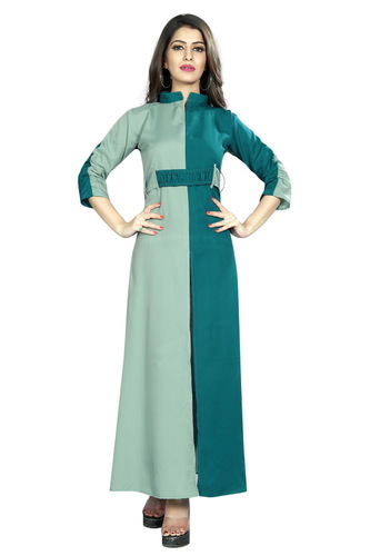 Designer Crepe Kurti Bust Size: 36  To 44 Up Inch (In)
