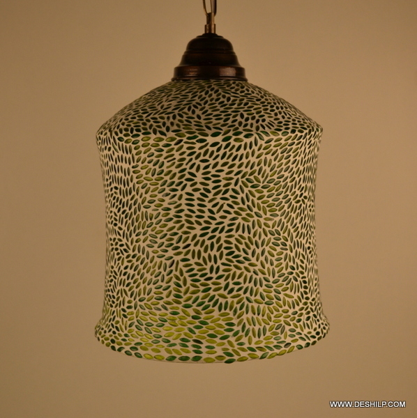 Green Mosaic Glass Tealight Votive Candle Holder Design: Modern Art