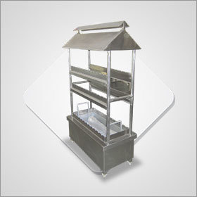 Catering BBQ - Stainless Steel, 508 x 762 x 966 mm | Ideal for Hotels, 108.5 Inch Height