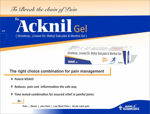 Diclofenac Gel - Enhanced Pain Relief Formula | Infused with Linseed Oil, Methyl Salicylate & Menthol for Maximum Comfort