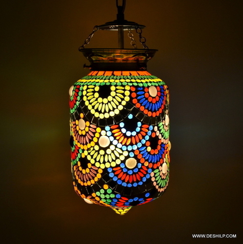 होम कैफे के लिए मल्टीकलर ग्लास पेंडेंट लाइट मोर स्टाइल हैंगिंग लैंप विंटेज एंटीक हैंगिंग पेंडेंट लाइट एंटीक लाइट के साथ एंटीक लाइट