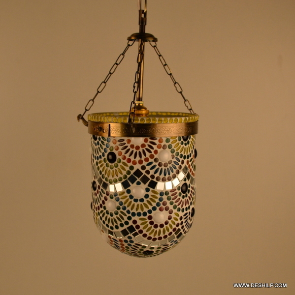 Multicolor Glass Pendant Light Style Hanging Lamp