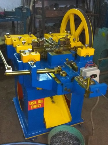 Blue Metal Wire Nail Machine
