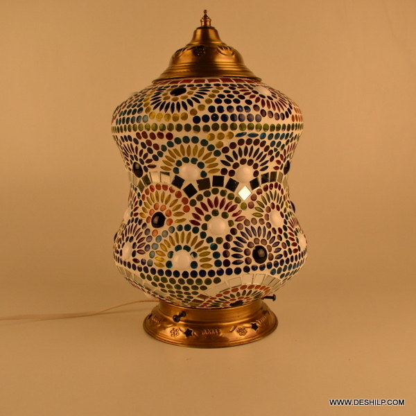 Multicolor Handcrafted Colourful Design Mosaic Table Glass Lamp Lamp