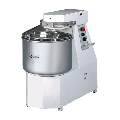 Dough Kneader - Stainless Steel, 25-liter Bowl, 670mm Height | Motorized Spiral Mixer, Low Voltage Control, Safety Screen, 750w Power
