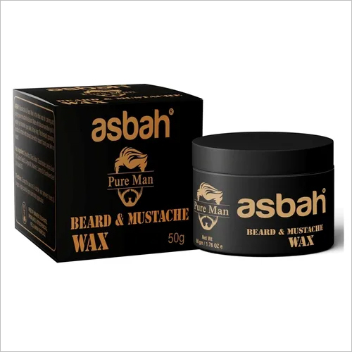 Pure Man Beard & Mustache Wax - Herbal Formula, 30 ml Transparent Dropper Foam | Key Ingredients: Cera Alba, Shea Butter, Jojoba Oil, Oudh Black Fragrance