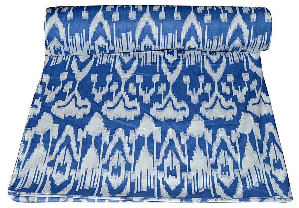 Grey Ikat Printed 100% Cotton Running Sewing Fabric