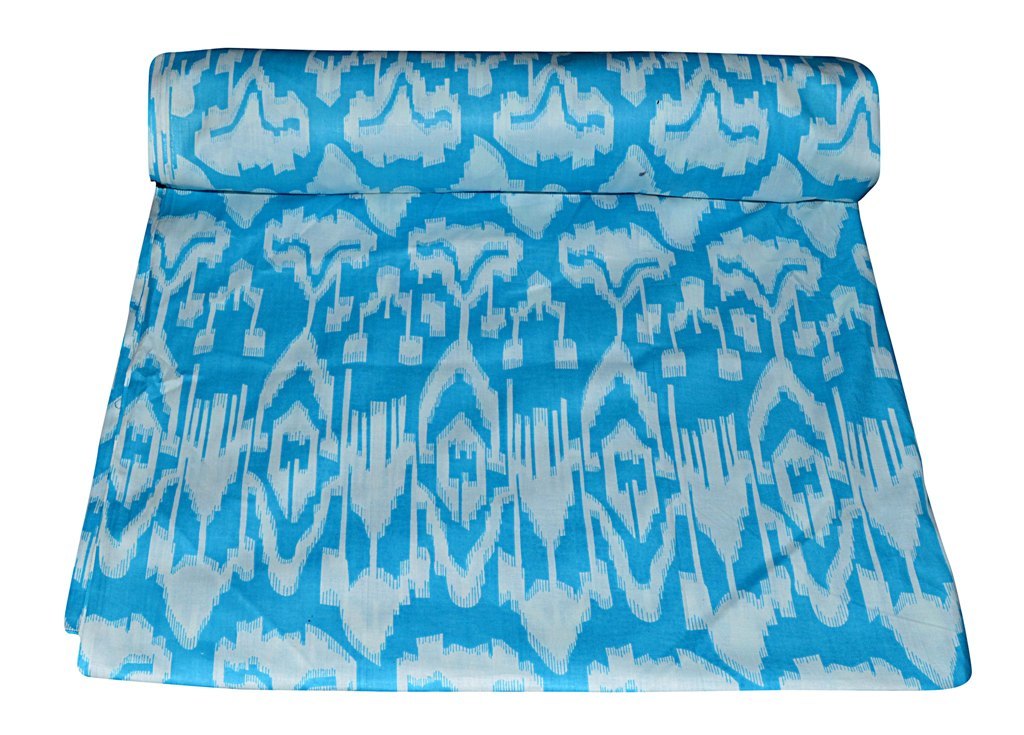 Grey Ikat Printed 100% Cotton Running Sewing Fabric