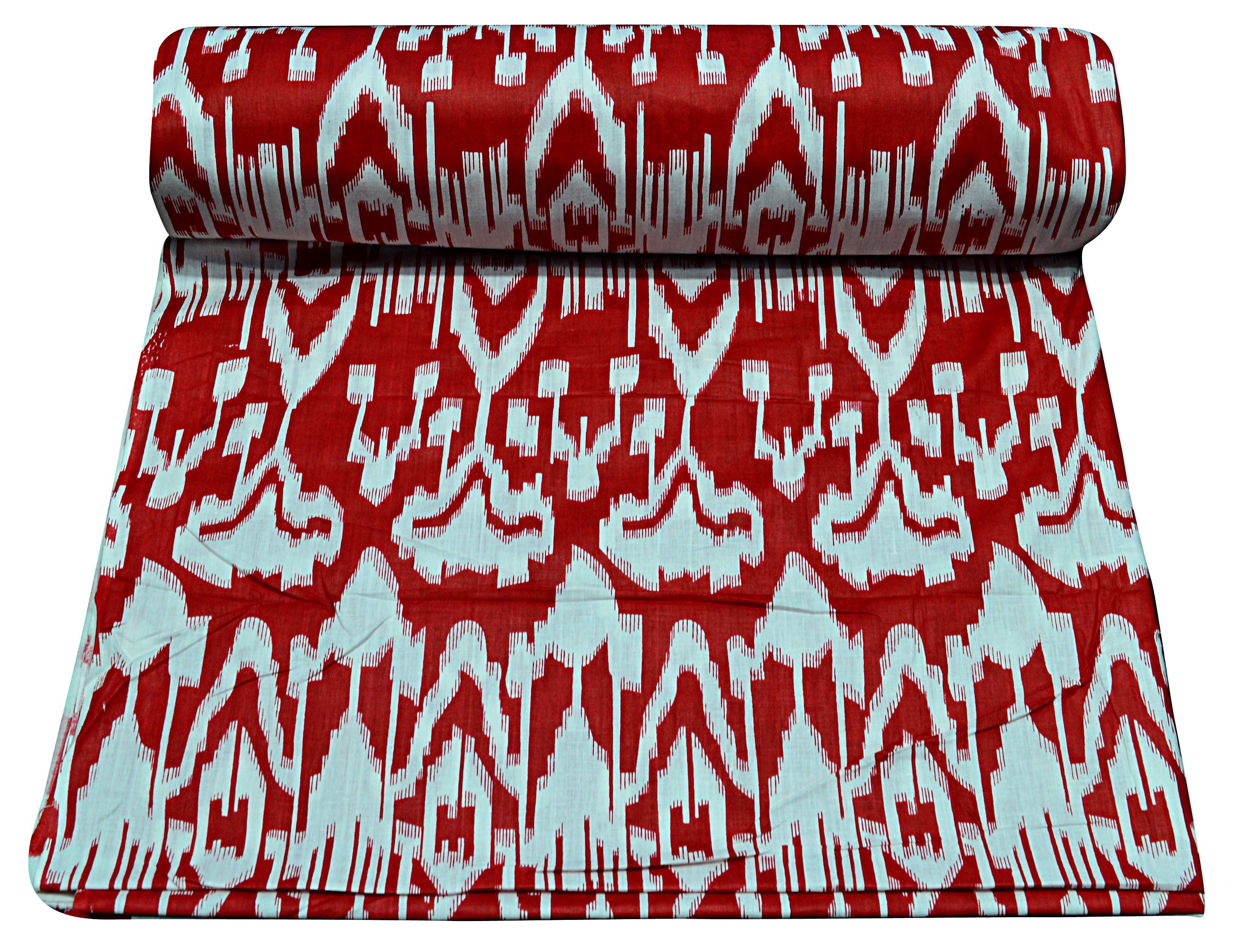 Grey Ikat Printed 100% Cotton Running Sewing Fabric