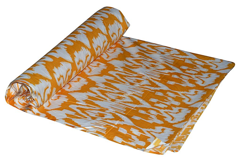 Grey Ikat Printed 100% Cotton Running Sewing Fabric