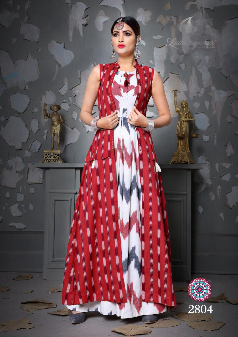 Dry Cleaning Trendy Gown Style Printed Rayon Kurti
