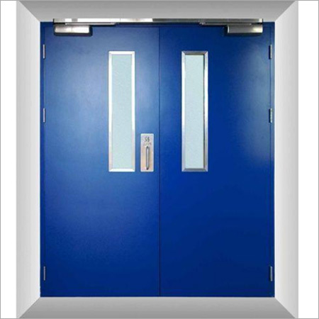 Fire Resistant Metal Door - Color: Blue