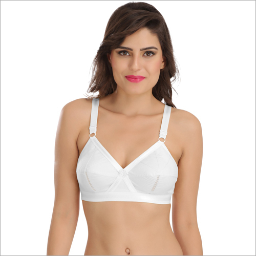 White Color Full Cup Minimiser Bra - 100% Cotton, Various Sizes | Soft, Skin-friendly Fabric, Comfortable Straps, Ideal For Button-down Blouses