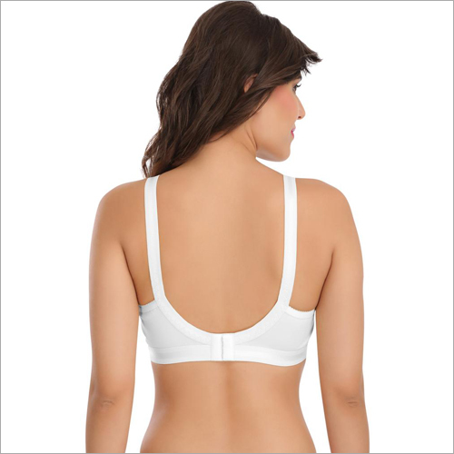 White Color Full Cup Minimiser Bra - 100% Cotton, Various Sizes | Soft, Skin-friendly Fabric, Comfortable Straps, Ideal For Button-down Blouses
