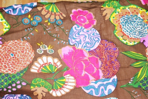 Multi Color Floral & Fruit Design Printed 44 Inch Wide Running Fabric