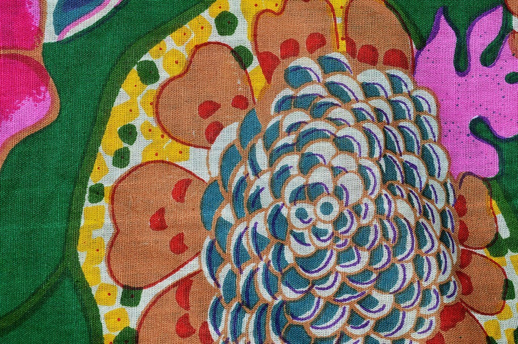 Multi Color Floral & Fruit Design Printed 44 Inch Wide Running Fabric