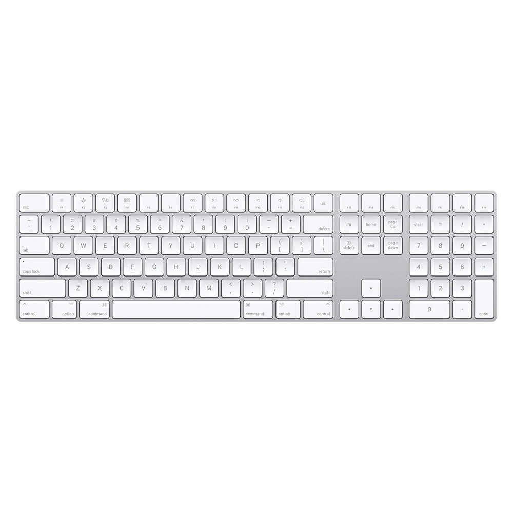 White Apple Magic Keyboard With Numeric Keypad